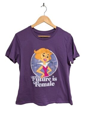 MAD Engine The Jetsons Purple Graphic Tee T-Shirt The Future is Female